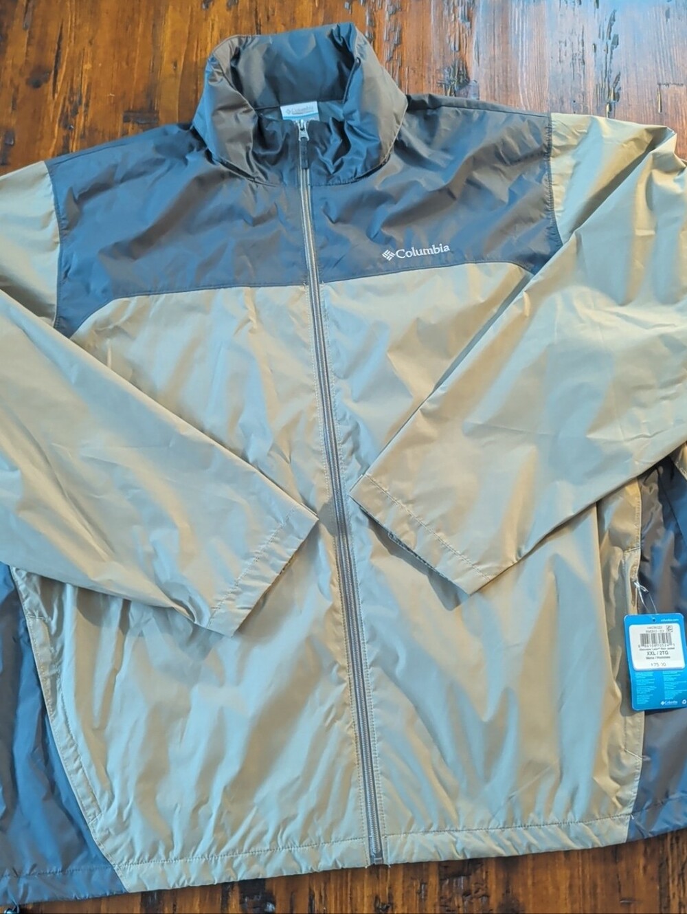Columbia Glennaker Lake Hooded Full Zip Rain Jacket Windbreaker Size XXL New